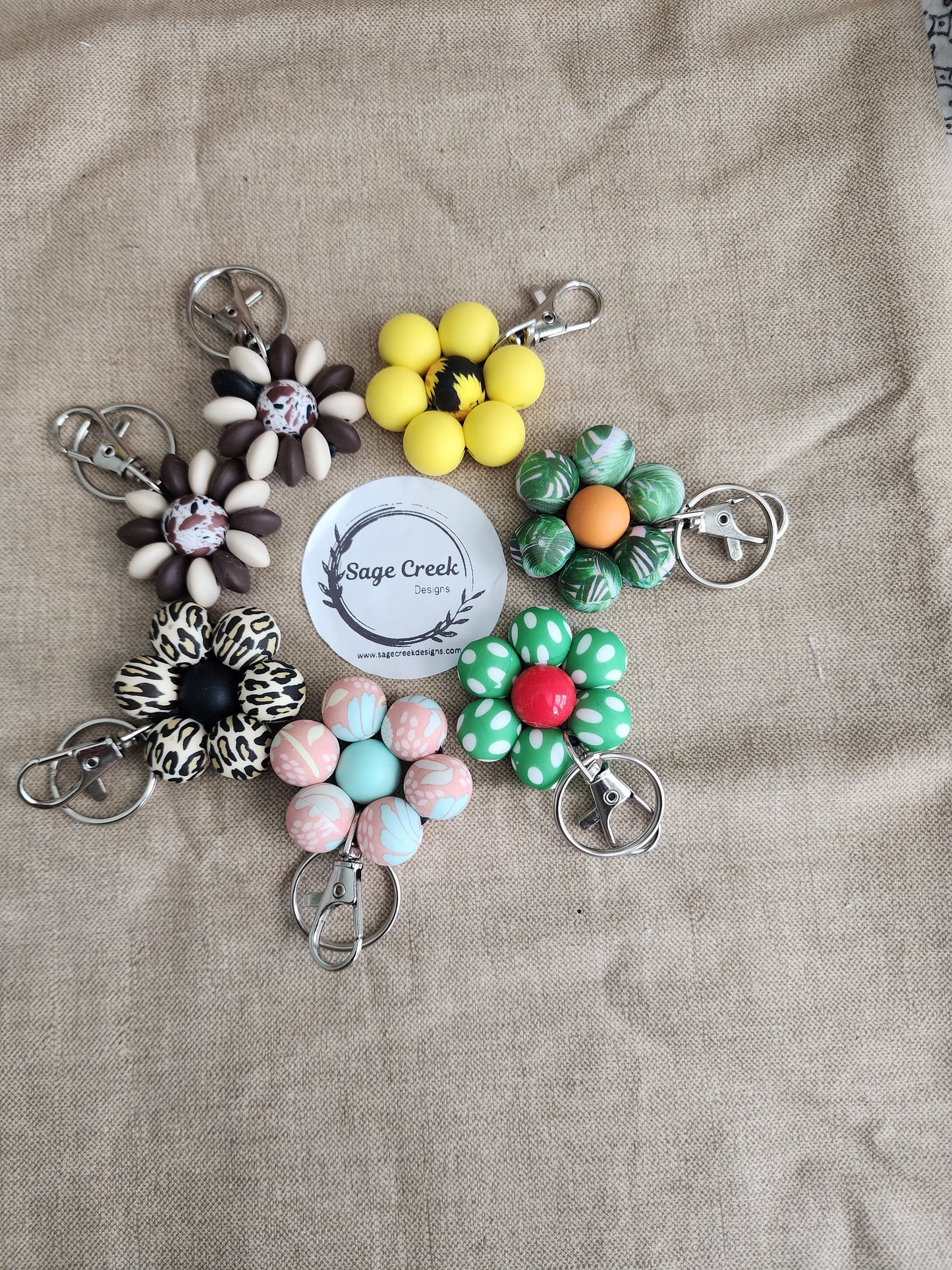 Flower Keyrings