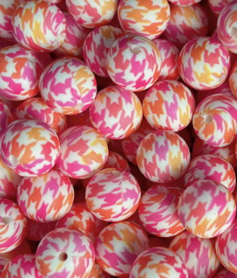 Sweet & Fruity 15mm printed silicone bead