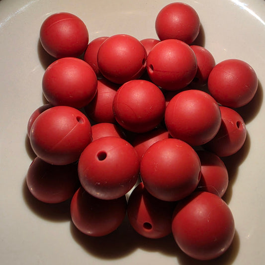 15MM Solid Color Silicone Bead - Brick