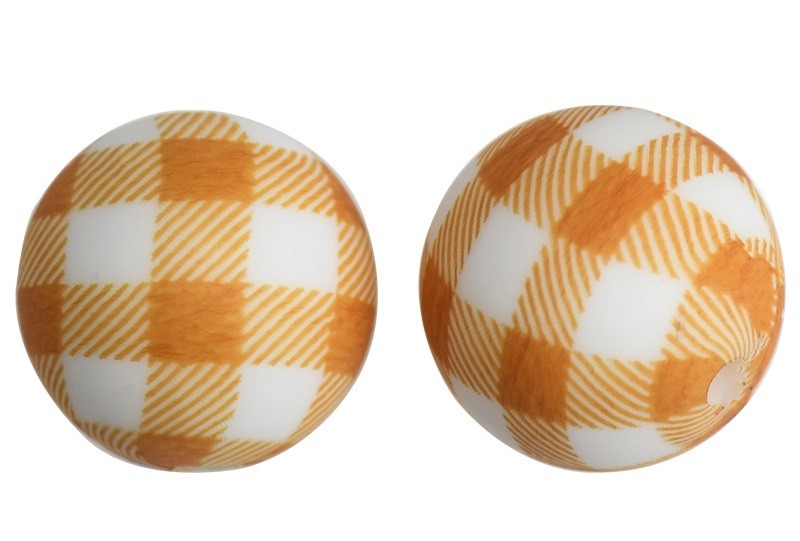 Checked Patterned 15mm Beads